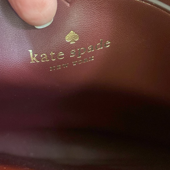 Kate Spade, New York burgundy/wine, color handbag with adjustable shoulder strap - Picture 9 of 13